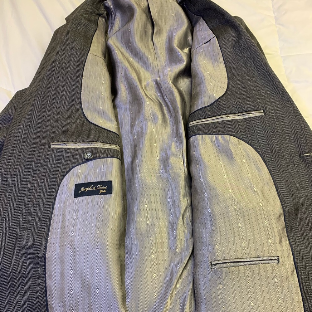 Joseph & Feiss Gold 100% Wool 2 Button Blazer Suit - Picture 4 of 5